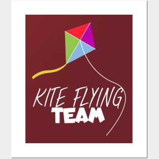 Kite flying team Posters and Art